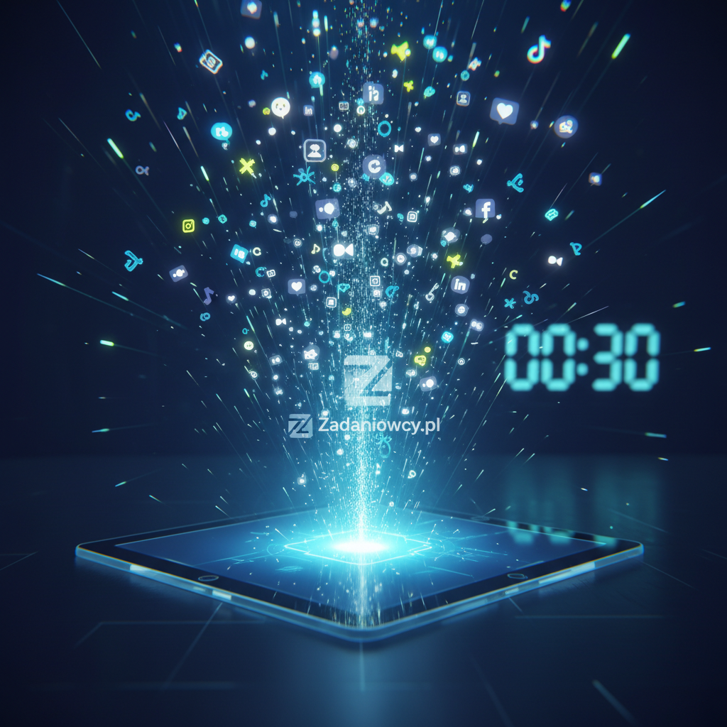 Proszę stwórz dynamiczną i futurystyczną grafikę, 