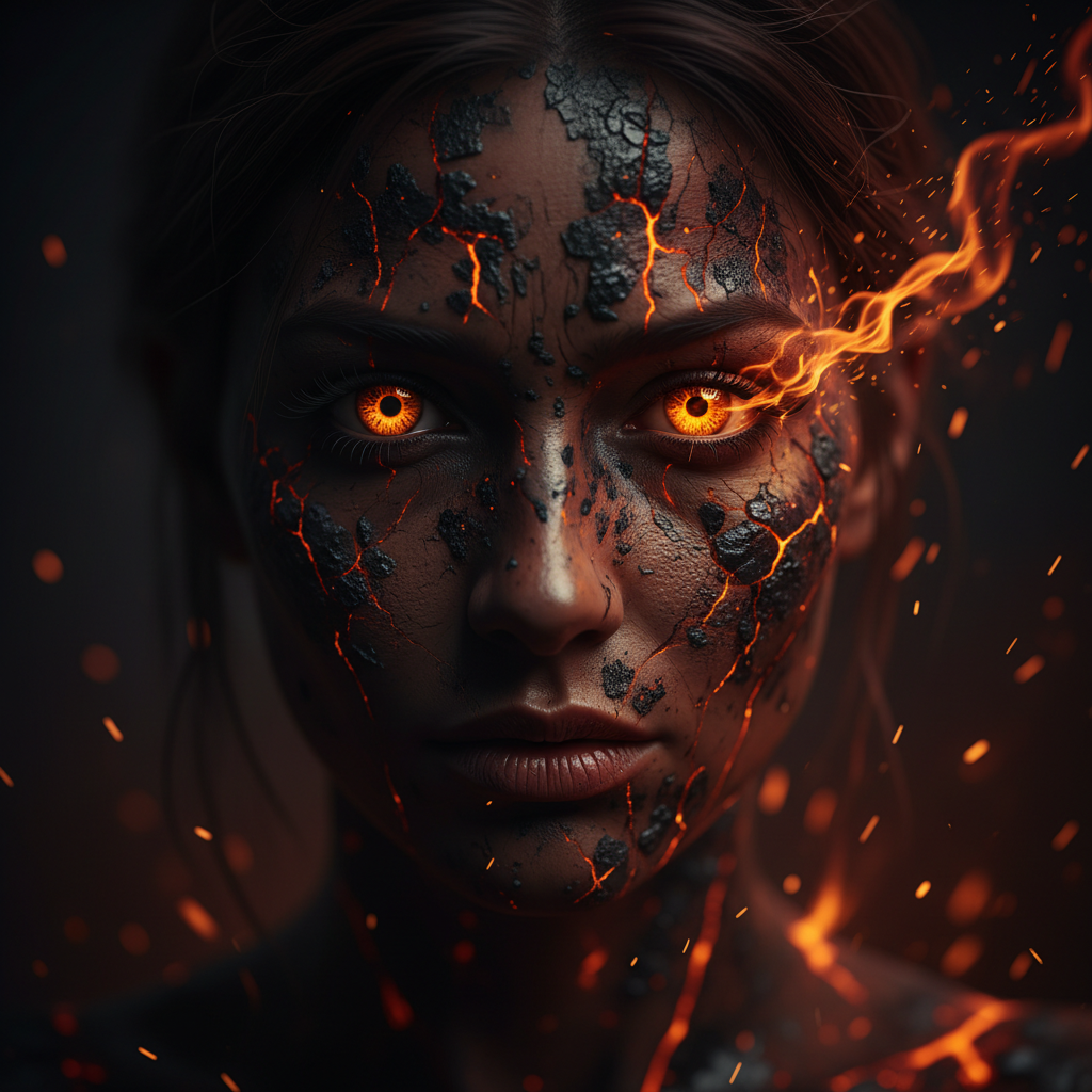 Ultra-realistic cinematic close-up portrait of a m